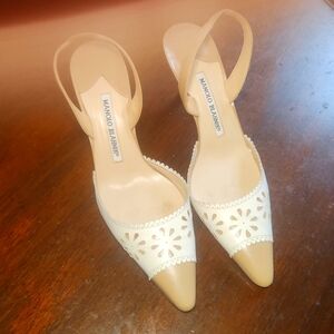 Manolo Blahnik 3" heel slingback size 37.5